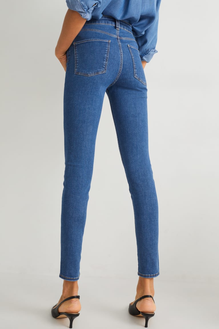  Bleu Jean C&A Jegging High Taille Lycra - france AIM-8639165