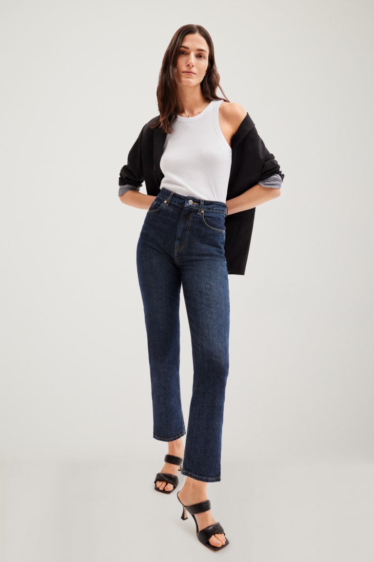  Bleu Jean C&A Made In Eu Droit High Taille Organic Coton - france WAY-9507374