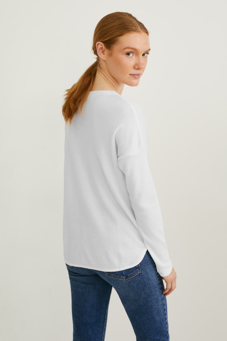  Blanche T Shirts C&A Basic Long Sleeve Cradle To Cradle Certified Gold - france RKC-8292327