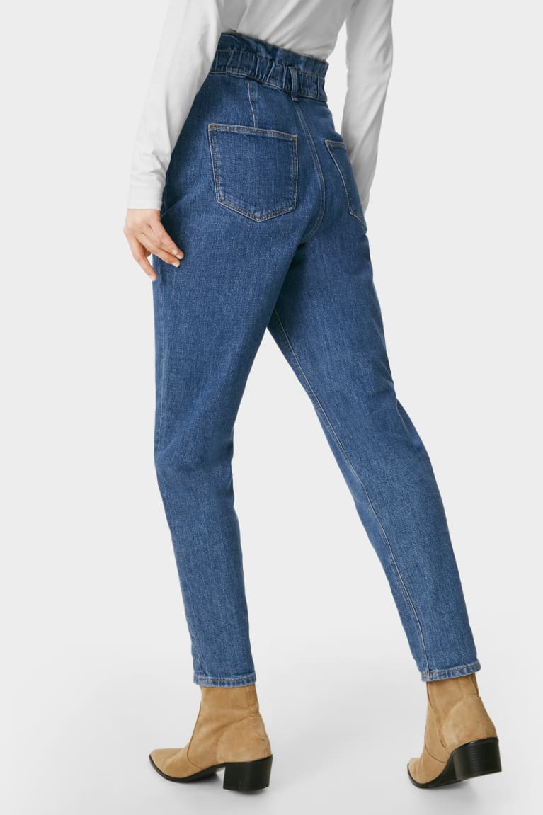  Bleu Jean C&A Mom High Taille Recycled - france ZAN-0066962