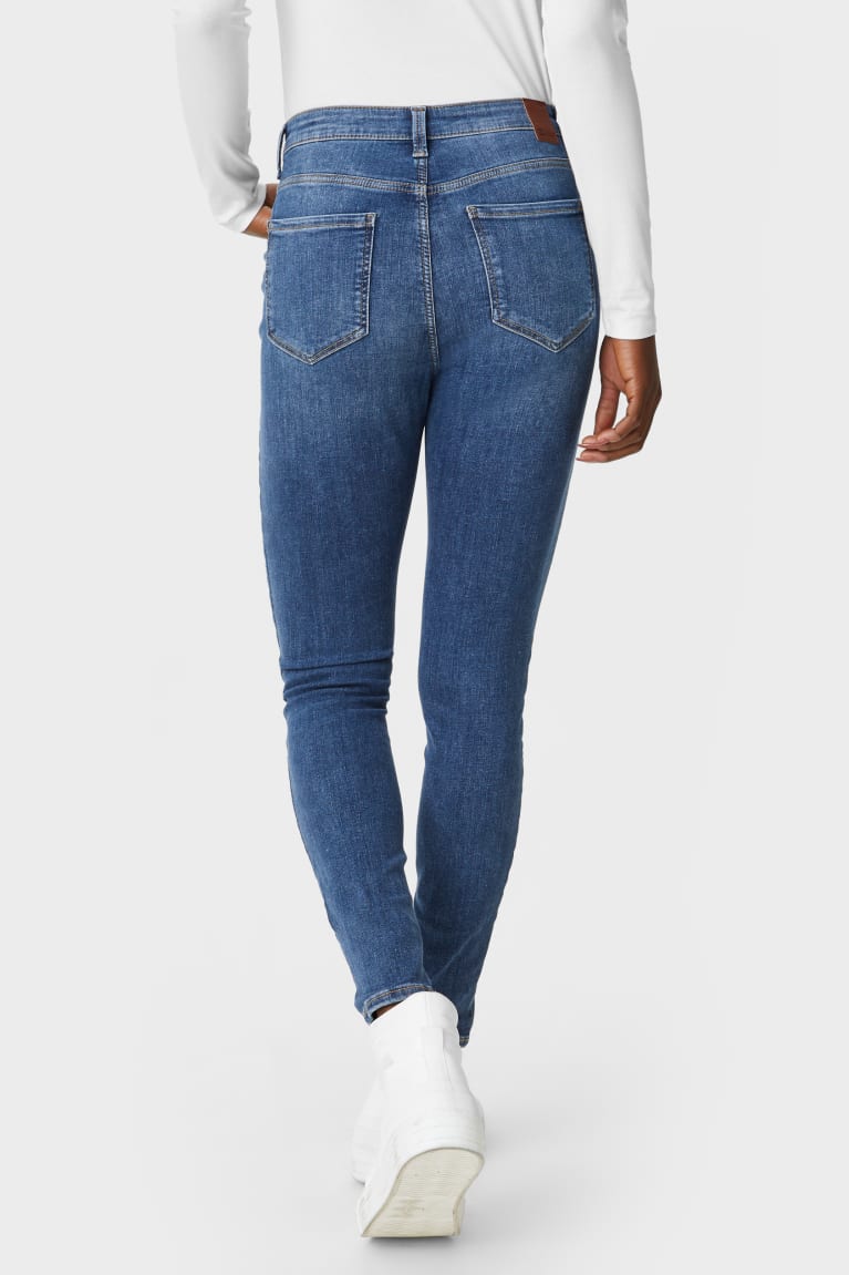  Bleu Jean C&A Mince High Taille - france YKM-4768817