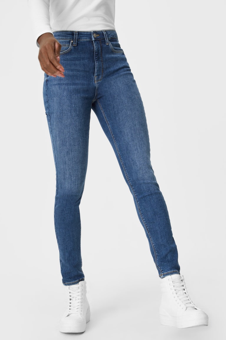  Bleu Jean C&A Mince High Taille - france YKM-4768817