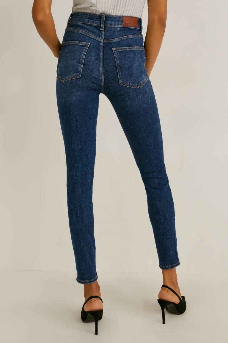  Bleu Jean C&A Mince High Taille Lycra - france MKM-9748853