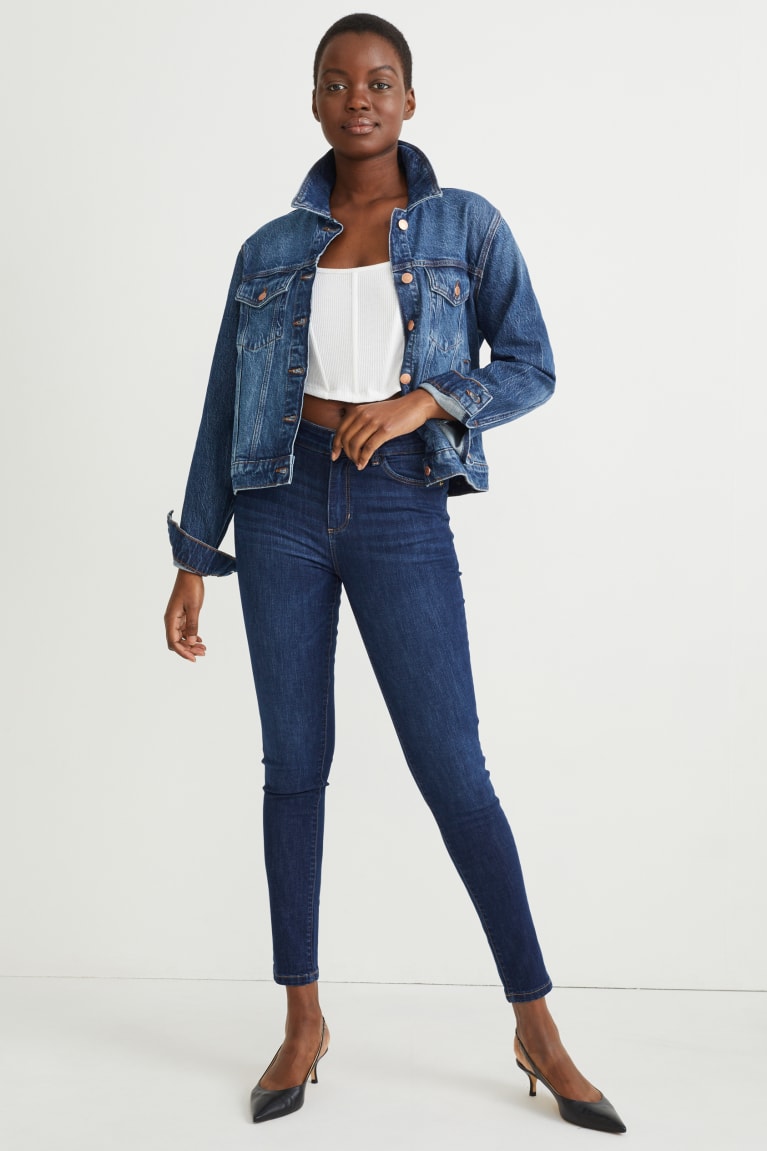  Bleu Jean C&A Mince Mid-rise Taille Lycra - france LOA-6814840