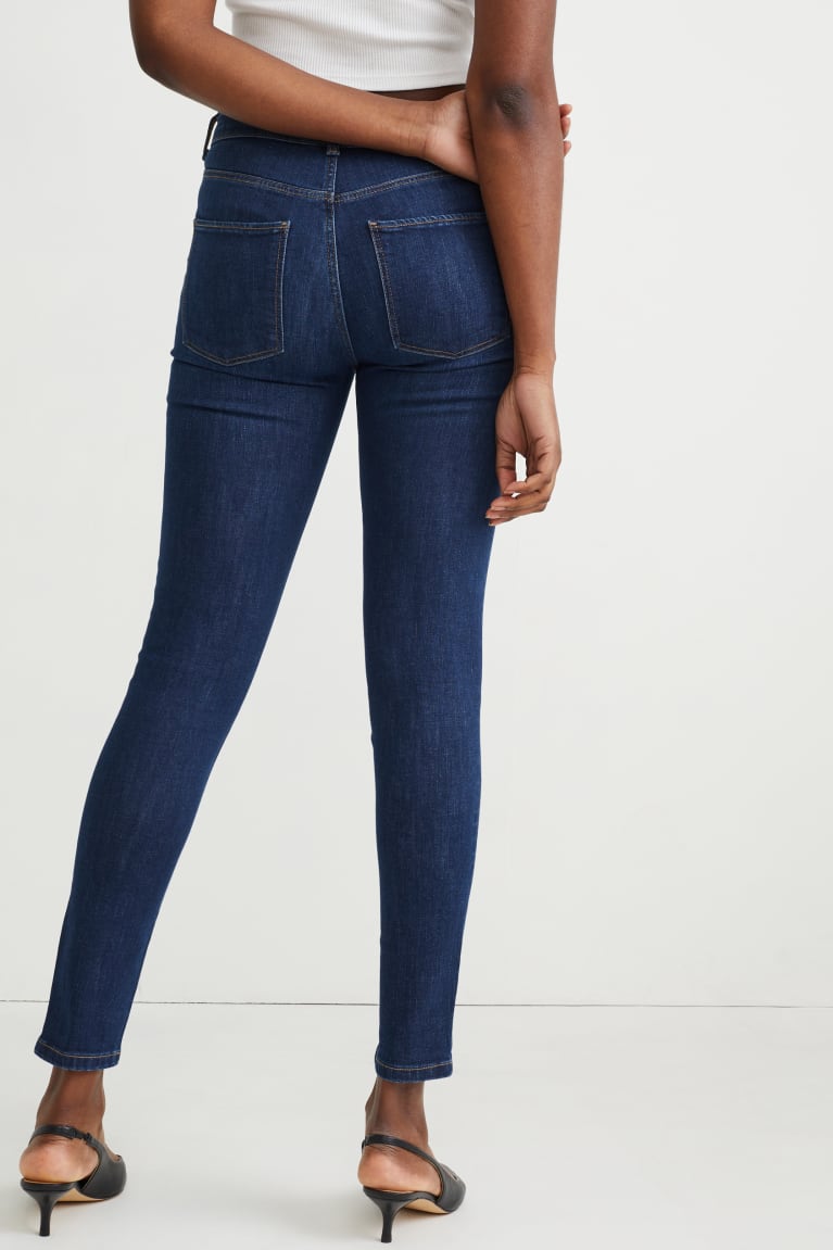  Bleu Jean C&A Mince Mid-rise Taille Lycra - france LOA-6814840