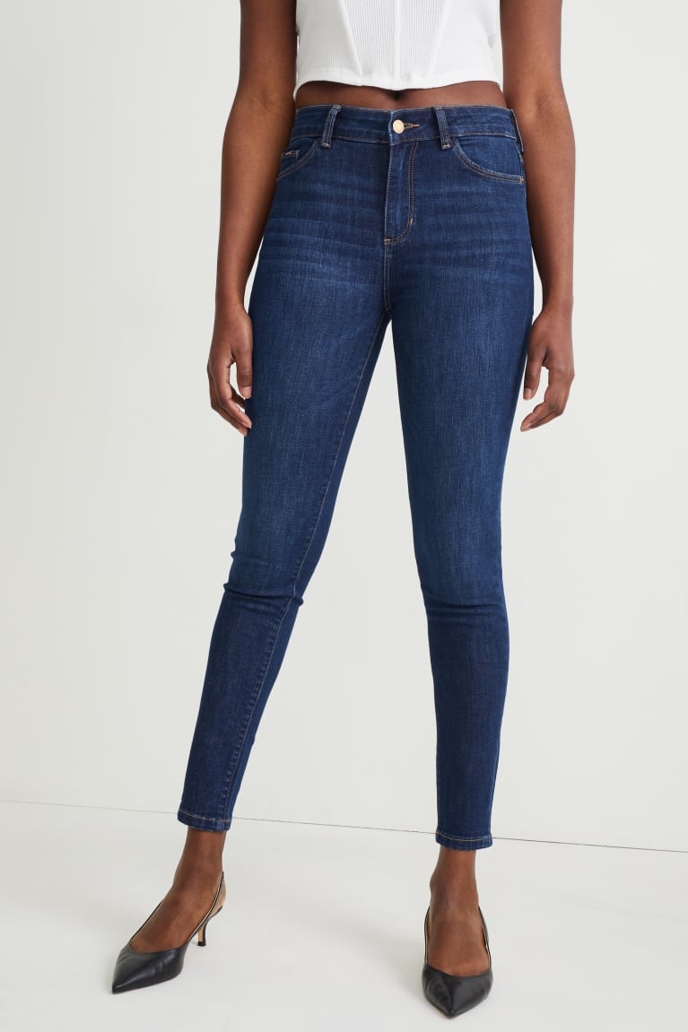  Bleu Jean C&A Mince Mid-rise Taille Lycra - france LOA-6814840