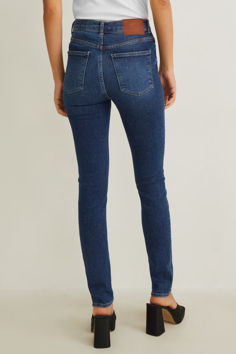  Bleu Jean C&A Slim High Taille Recycled - france SEN-9867729