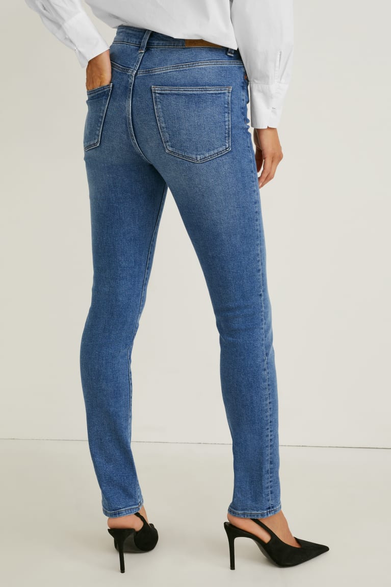  Bleu Jean C&A Slim High Taille Recycled - france XDT-3247733