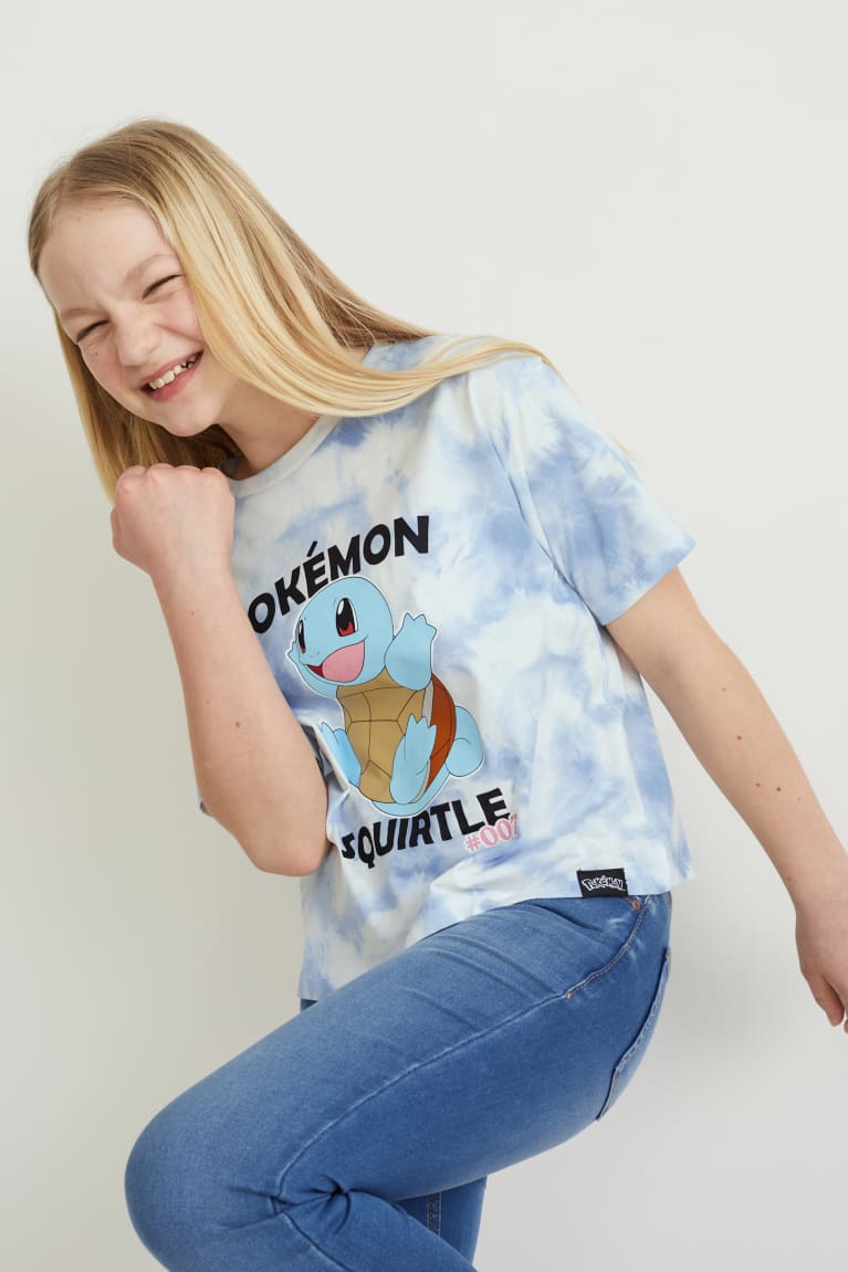  Blanche Bleu Clair T Shirts C&A Pokémon Sleeve - france XBC-7398993