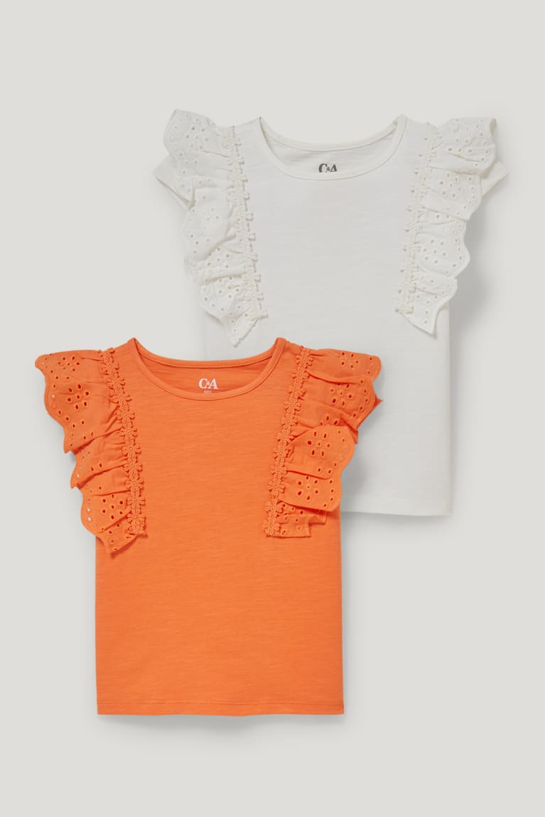  Orange T Shirts C&A Multipack Of 2 Sleeve With In-conversion Coton - france KTU-4734863