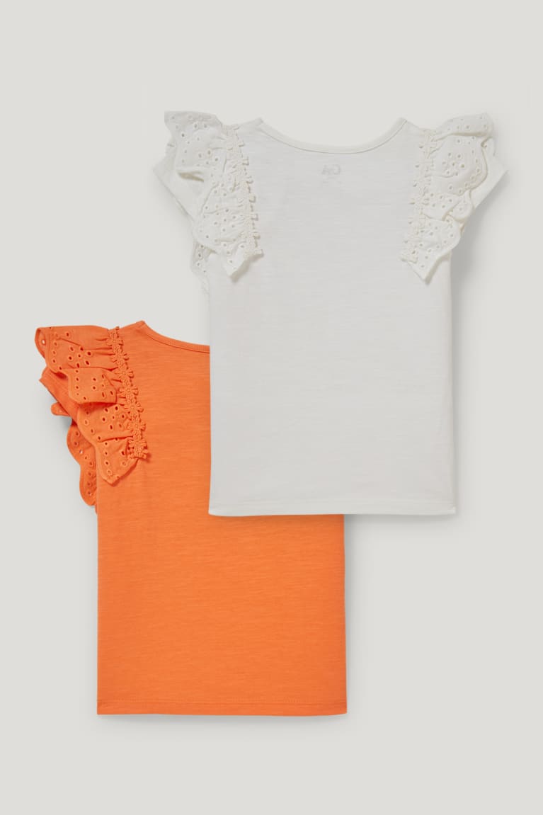  Orange T Shirts C&A Multipack Of 2 Sleeve With In-conversion Coton - france KTU-4734863