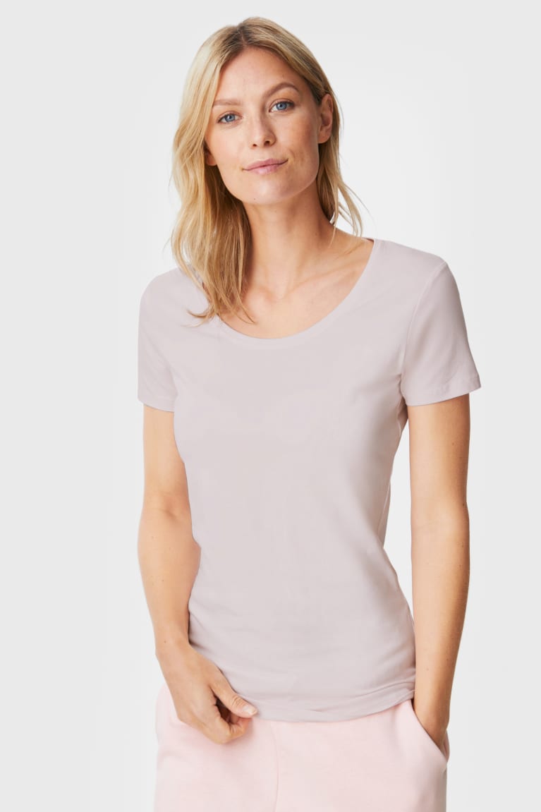  Rose T Shirts C&A Multipack Of 2 BasicOrganic Coton - france KOU-1298615