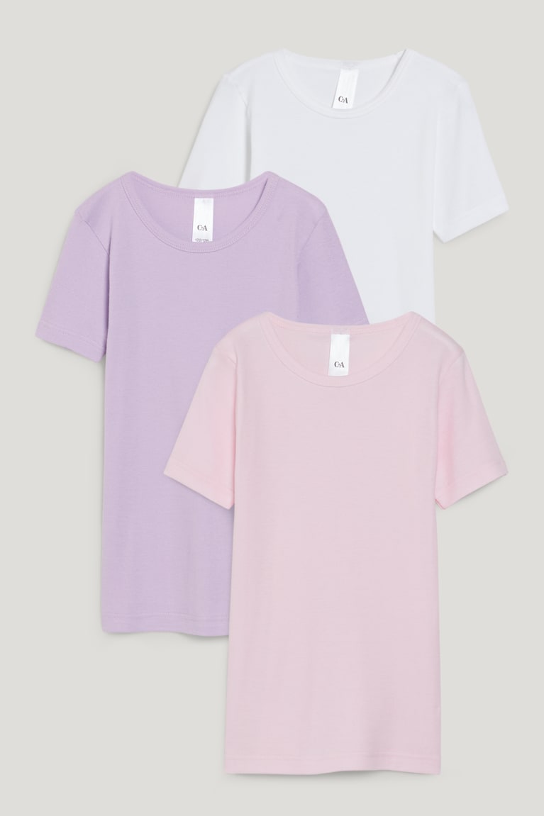  Rose T Shirts C&A Multipack Of 3 Vest Organic Coton - france NMR-5854689