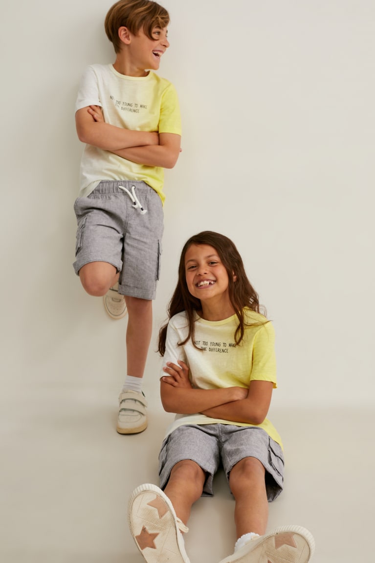  Jaune T Shirts C&A Sleeve Genderneutral - france TLA-0451621