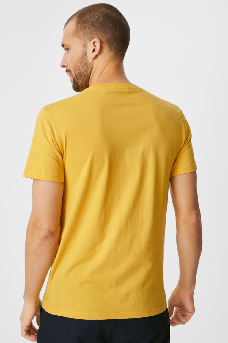  Jaune T Shirts C&A Organic Coton - france UIJ-3087286