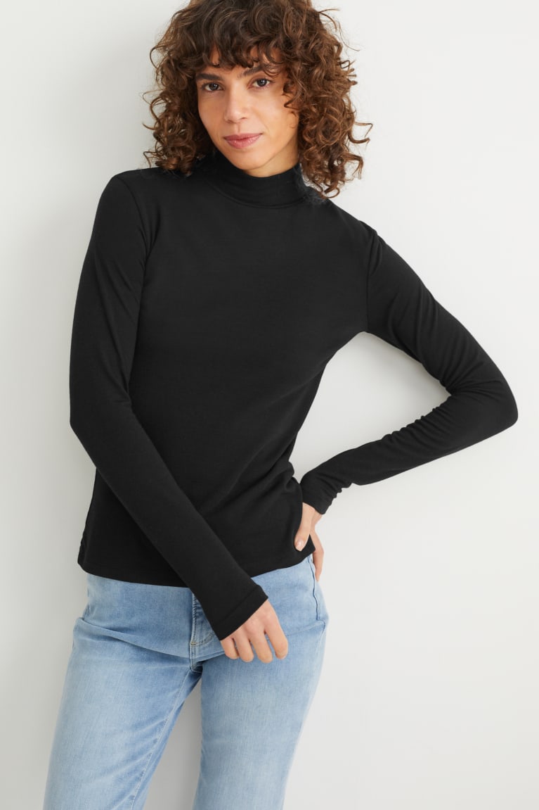  Noir Hauts C&A Polo Neck - france VXE-5998059