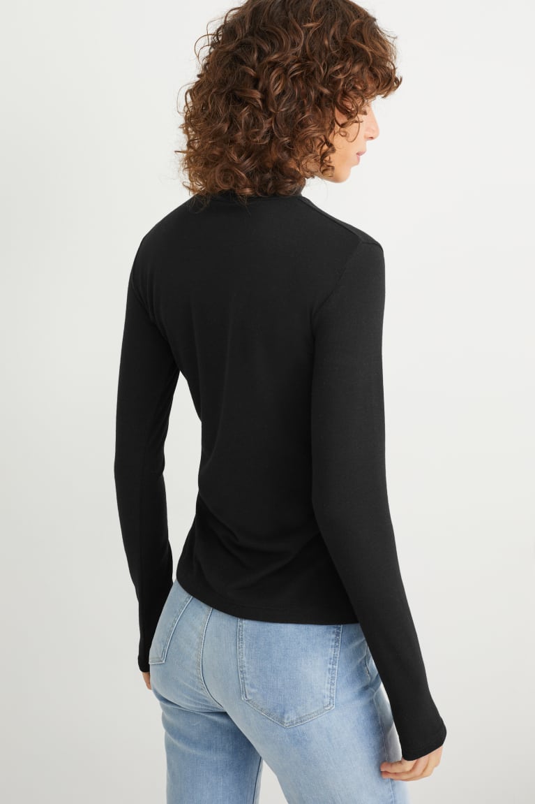  Noir Hauts C&A Polo Neck - france VXE-5998059