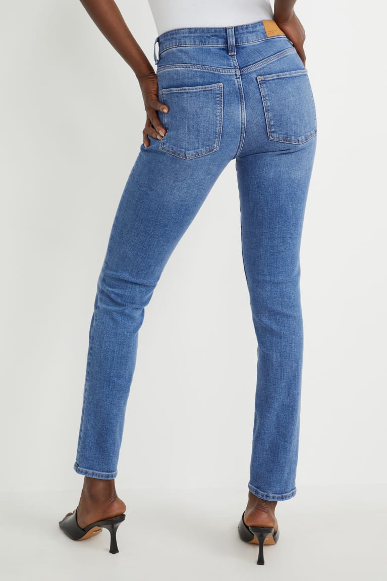  Bleu Jean C&A Slim Mid-rise Taille Lycra Recycled - france AHF-8345563