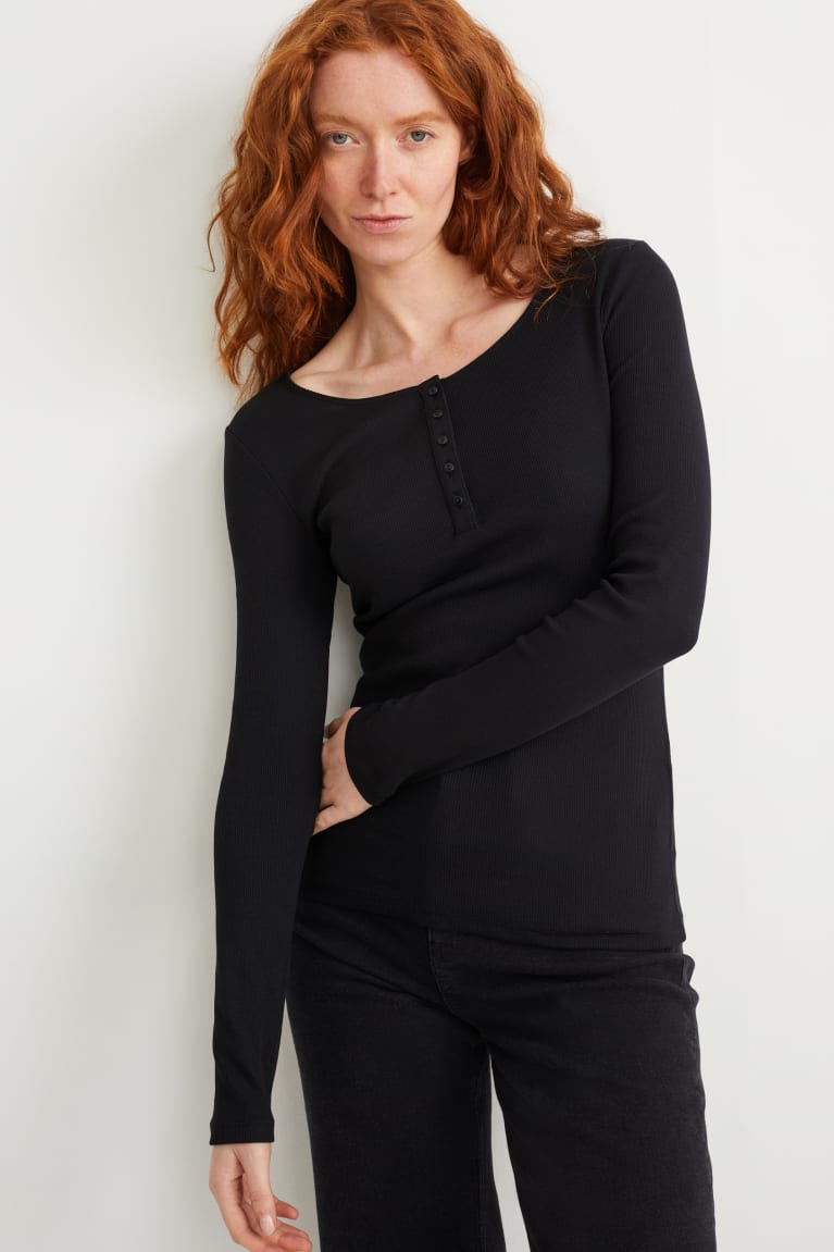  Noir Hauts C&A Basic Long Sleeve - france TUP-2679496