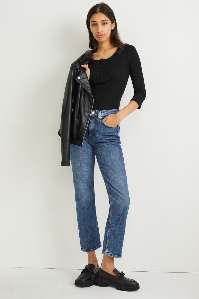  Noir Hauts C&A Basic Long Sleeve - france LRE-0558706