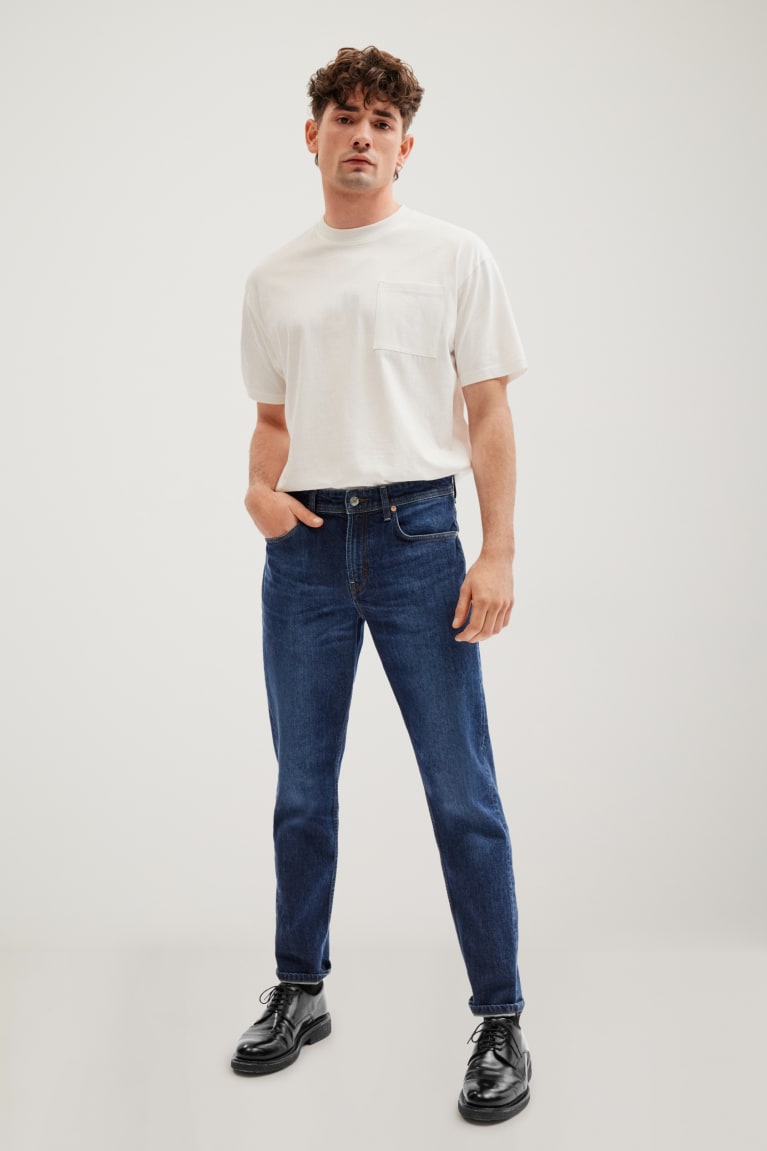  Bleu Bleu Foncé Jean C&A Made In Eu Tapered Organic Coton - france RPX-1096352