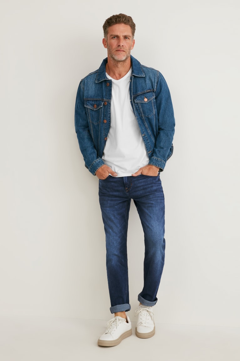  Bleu Bleu Foncé Jean C&A Slim Coolmax Ecomade Lycra - france EFO-9106141