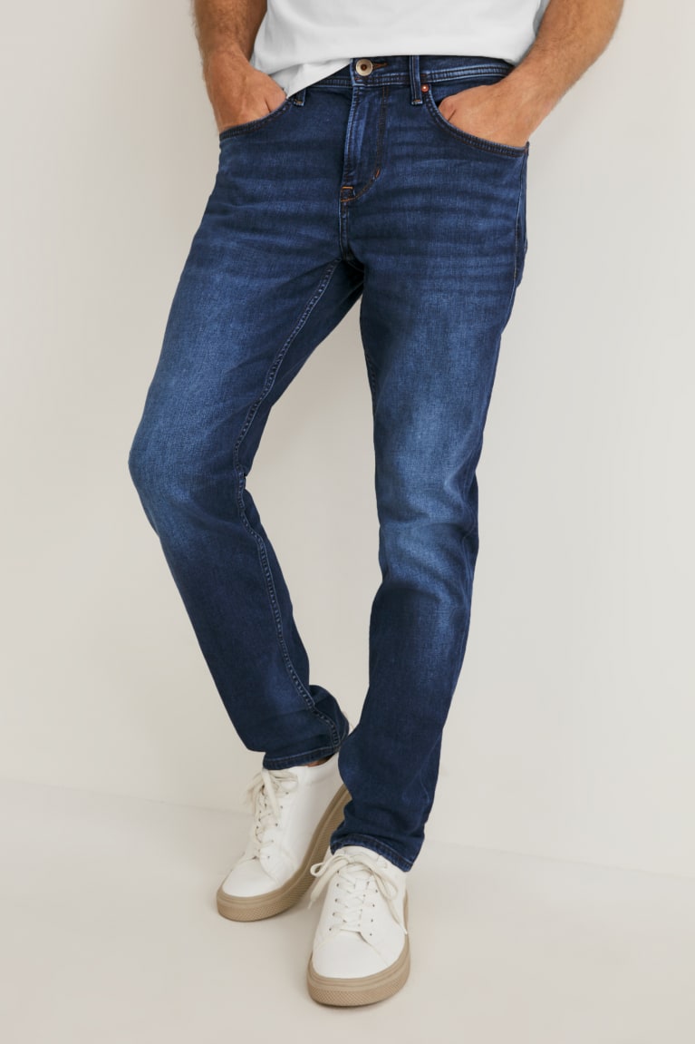  Bleu Bleu Foncé Jean C&A Slim Coolmax Ecomade Lycra - france EFO-9106141