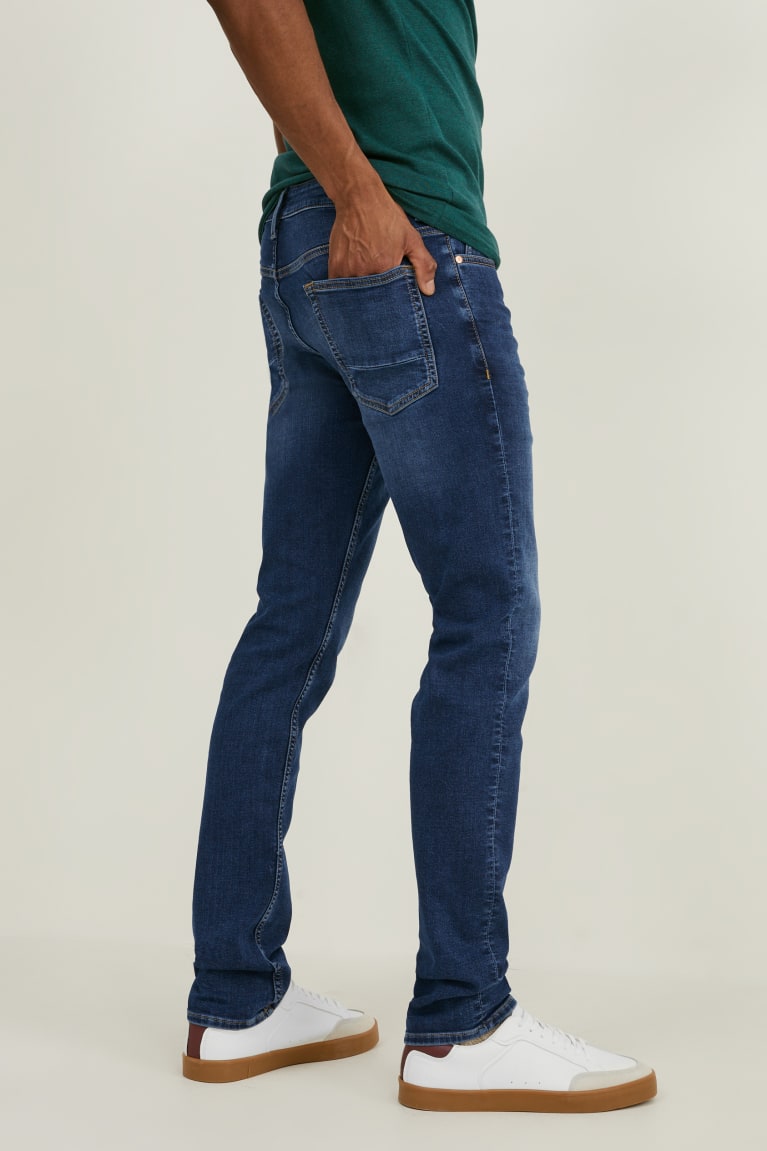  Bleu Bleu Foncé Jean C&A Slim Flex Jog Denim - france TTL-5772433