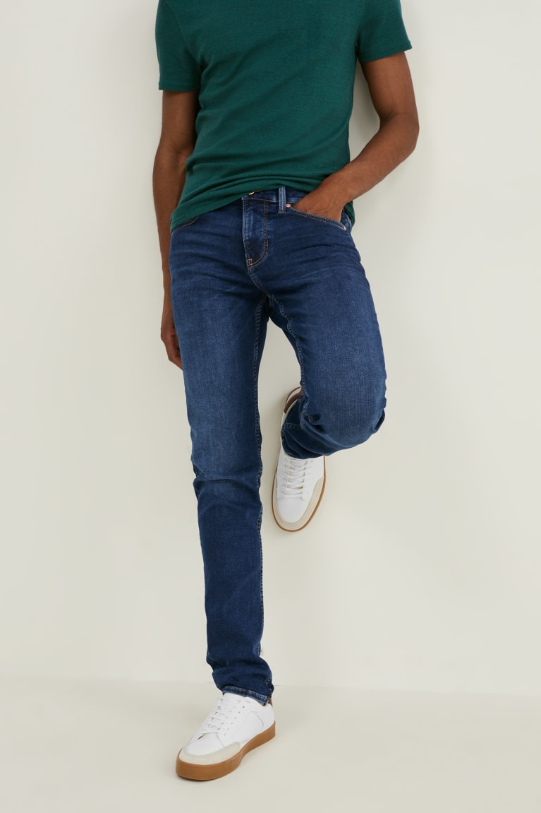  Bleu Bleu Foncé Jean C&A Slim Flex Jog Denim - france TTL-5772433