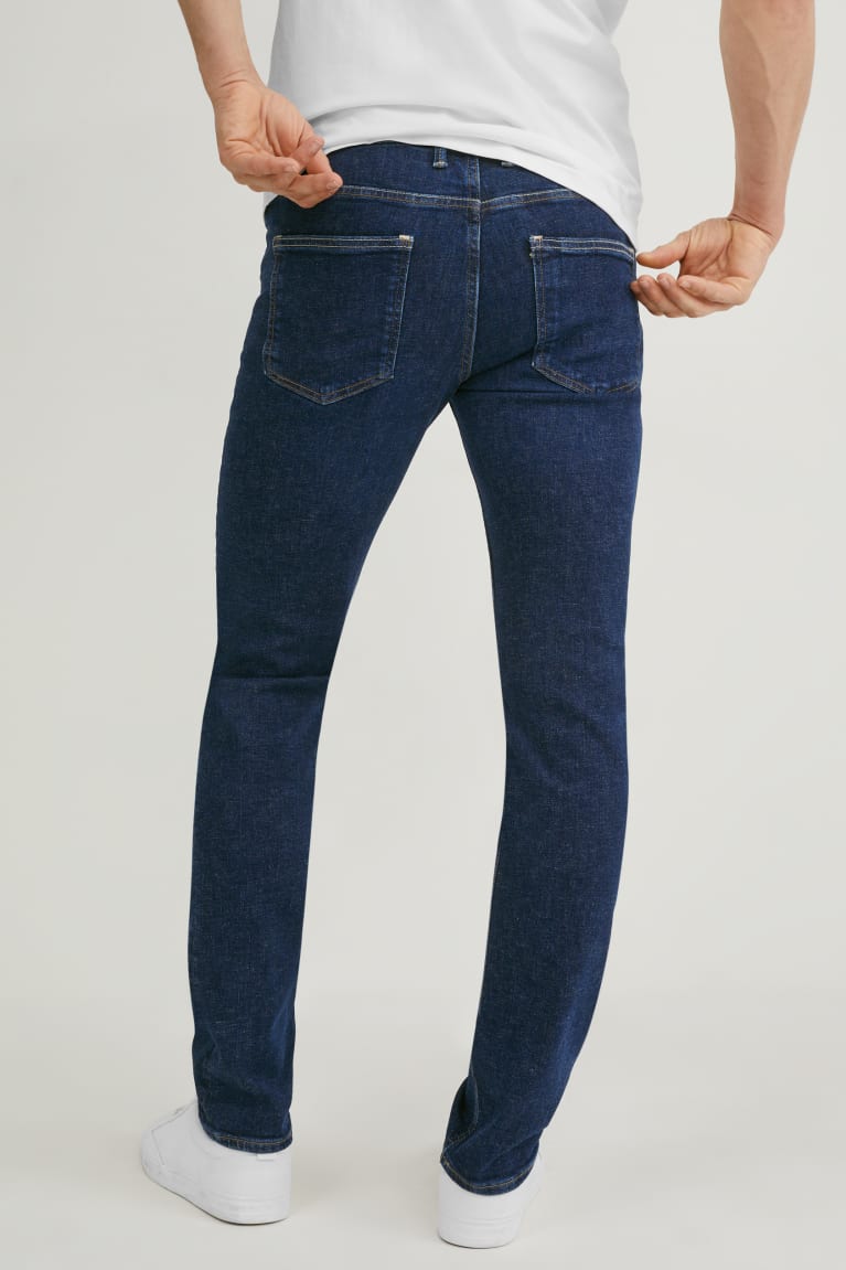  Bleu Bleu Foncé Jean C&A Slim With Hemp Fibres Lycra - france QCJ-8180130