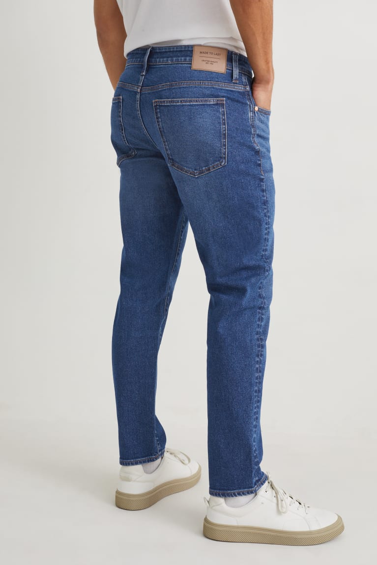  Bleu Bleu Foncé Jean C&A Tapered Lycra - france NEW-0801829