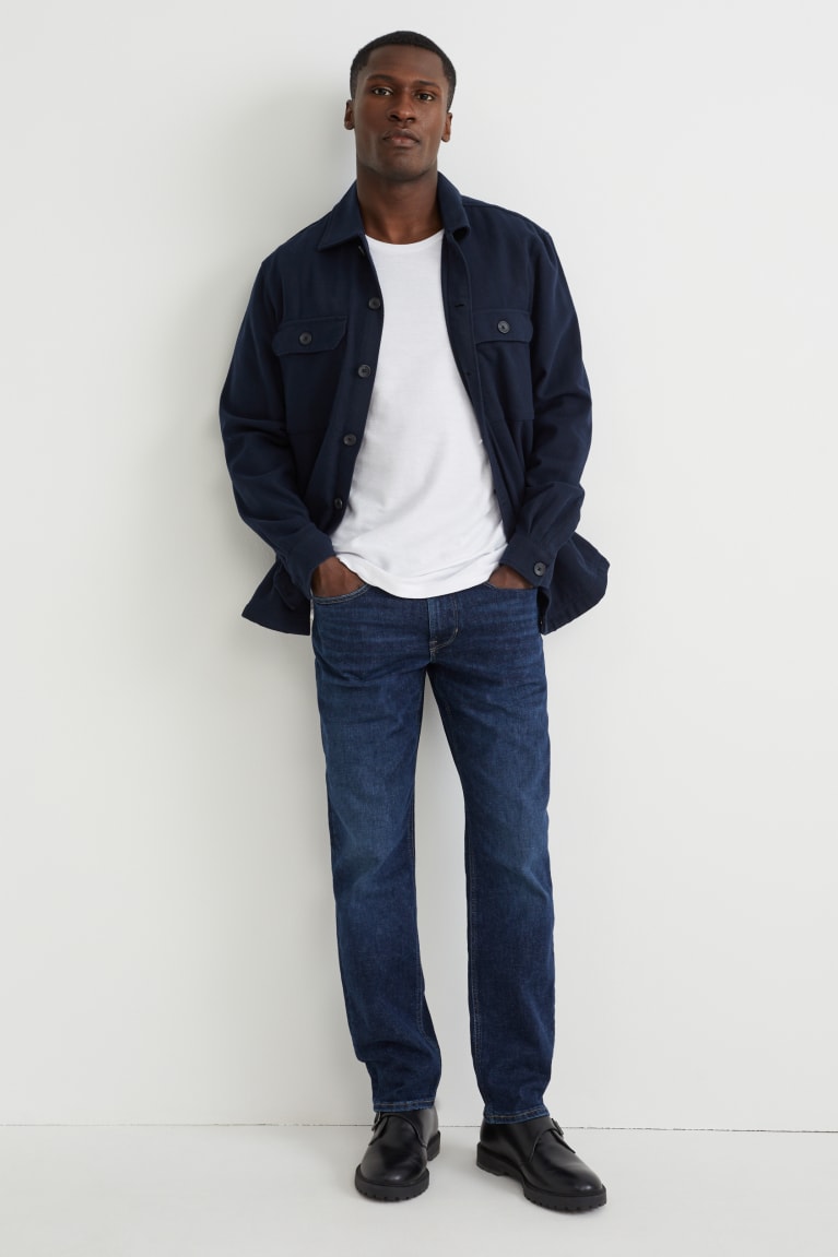  Bleu Bleu Foncé Jean C&A Tapered With Hemp Fibres Lycra - france WQG-9065622