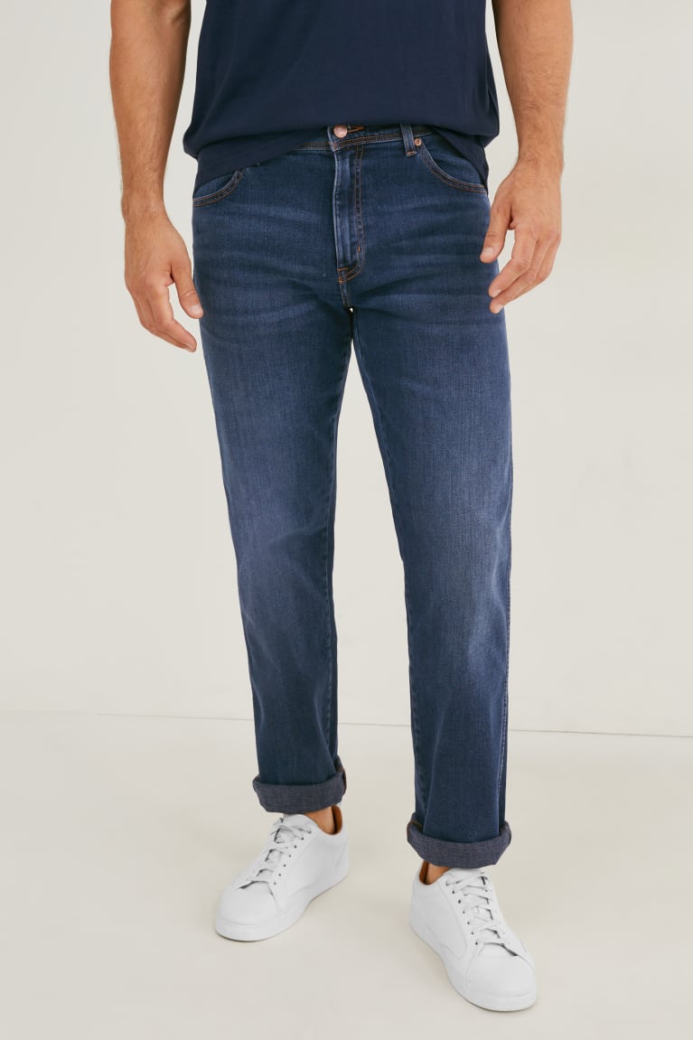  Bleu Bleu Foncé Jean C&A Wrangler Droit - france SGP-0445705