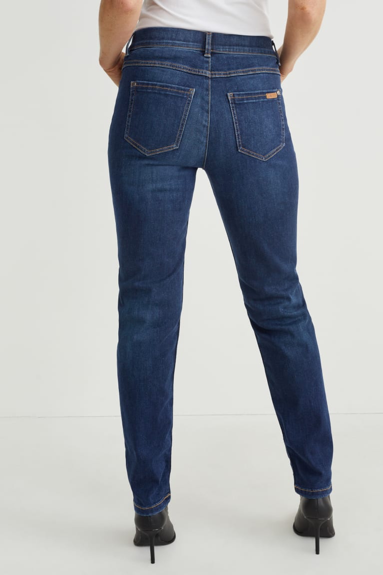  Bleu Bleu Foncé Jean C&A Jegging Mid-rise Taille Slim Fit Lycra - france ZSY-7168848