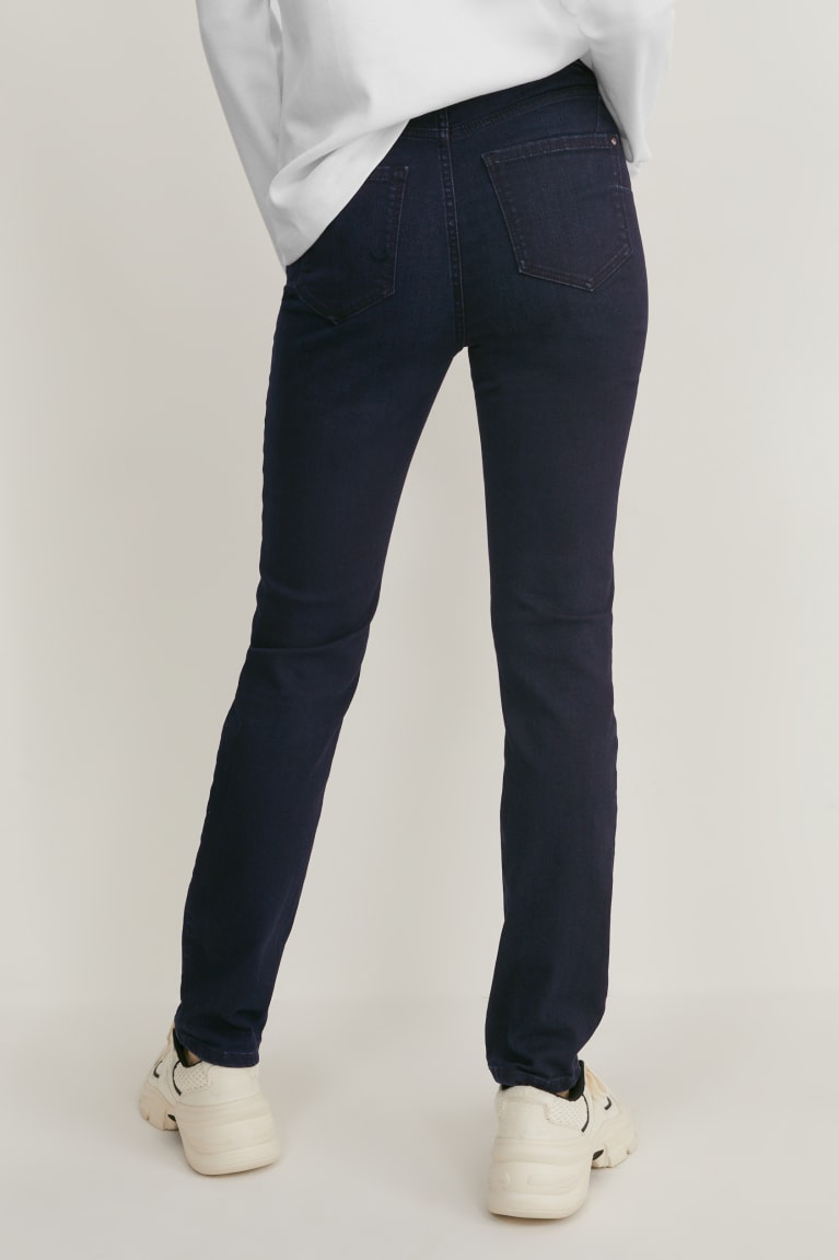  Bleu Bleu Foncé Jean C&A Slim High Taille Shaping - france QSU-4776614