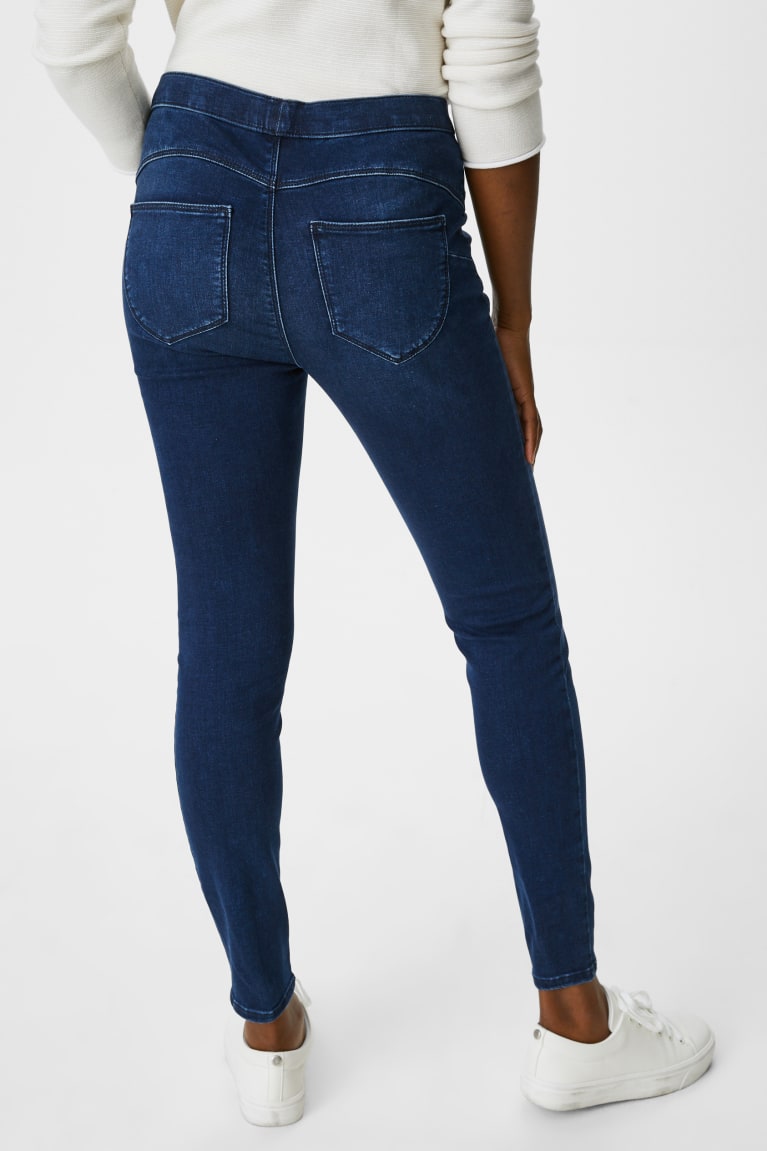  Bleu Grise Foncé Jean C&A Multipack Of 2 Jeggings Mid Taille Push-up Effect - france PVM-8175971