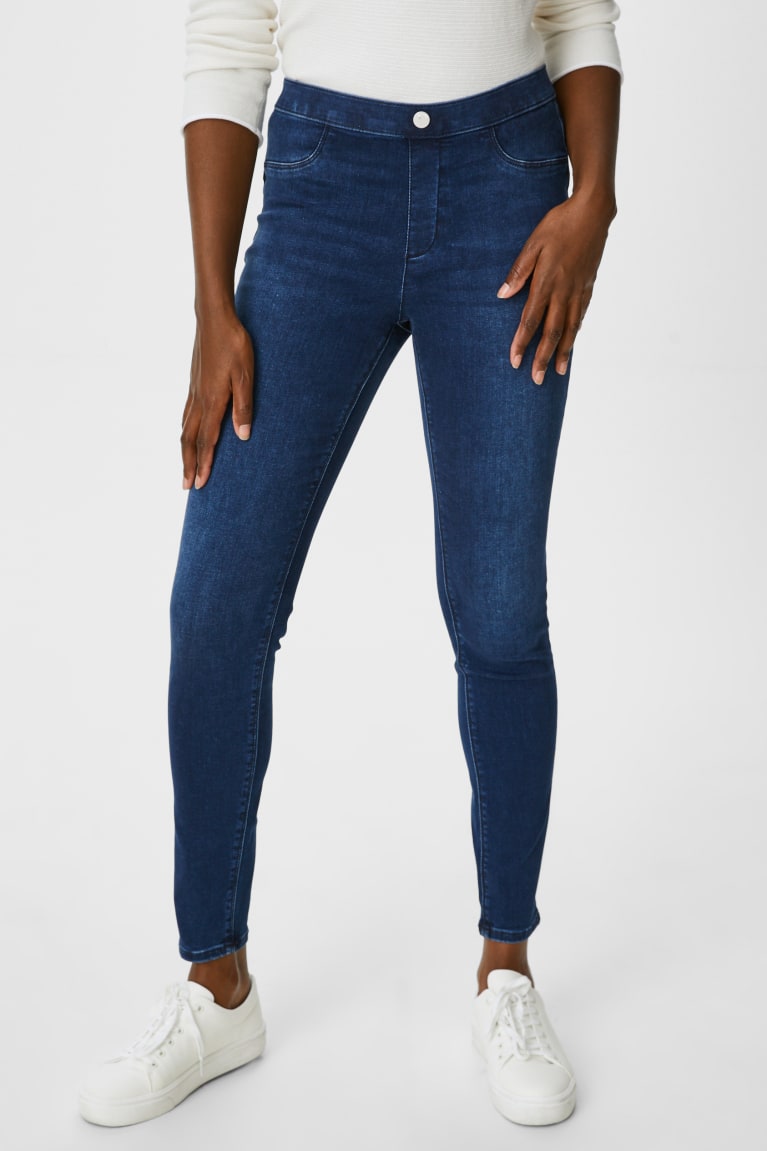  Bleu Grise Foncé Jean C&A Multipack Of 2 Jeggings Mid Taille Push-up Effect - france PVM-8175971