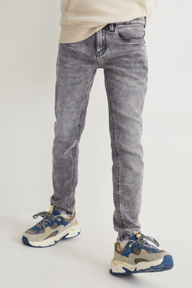  Bleu Grise Jean C&A Mince Jog Denim - france HDH-8296570