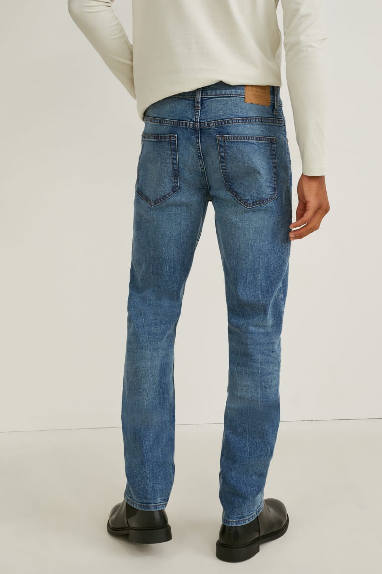  Bleu Grise Jean C&A Slim Lycra - france QKT-2971007