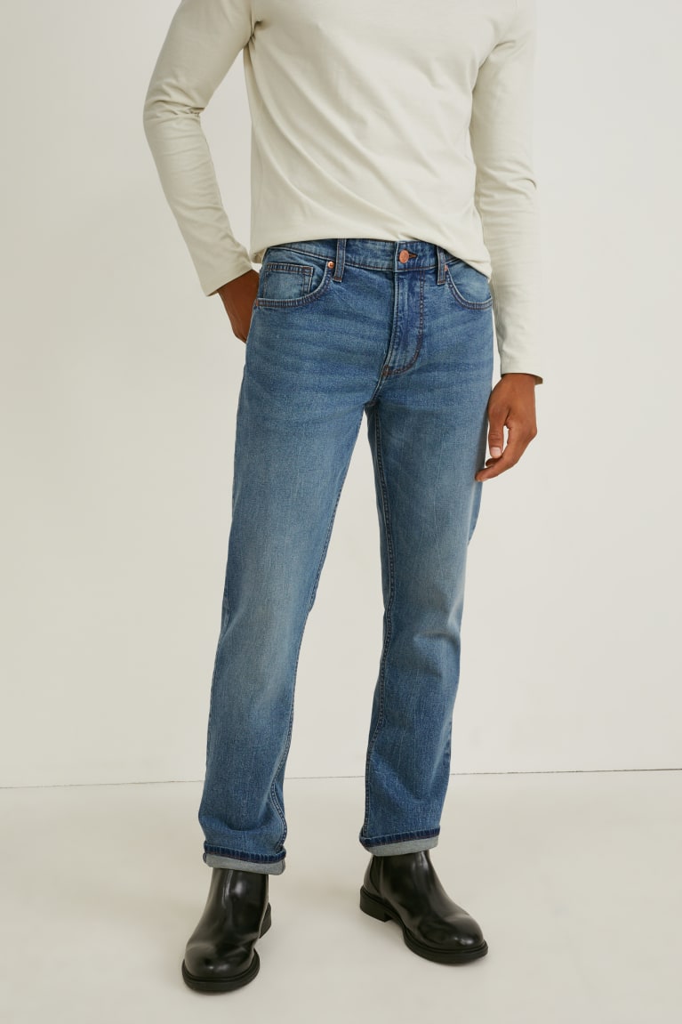  Bleu Grise Jean C&A Slim Lycra - france QKT-2971007