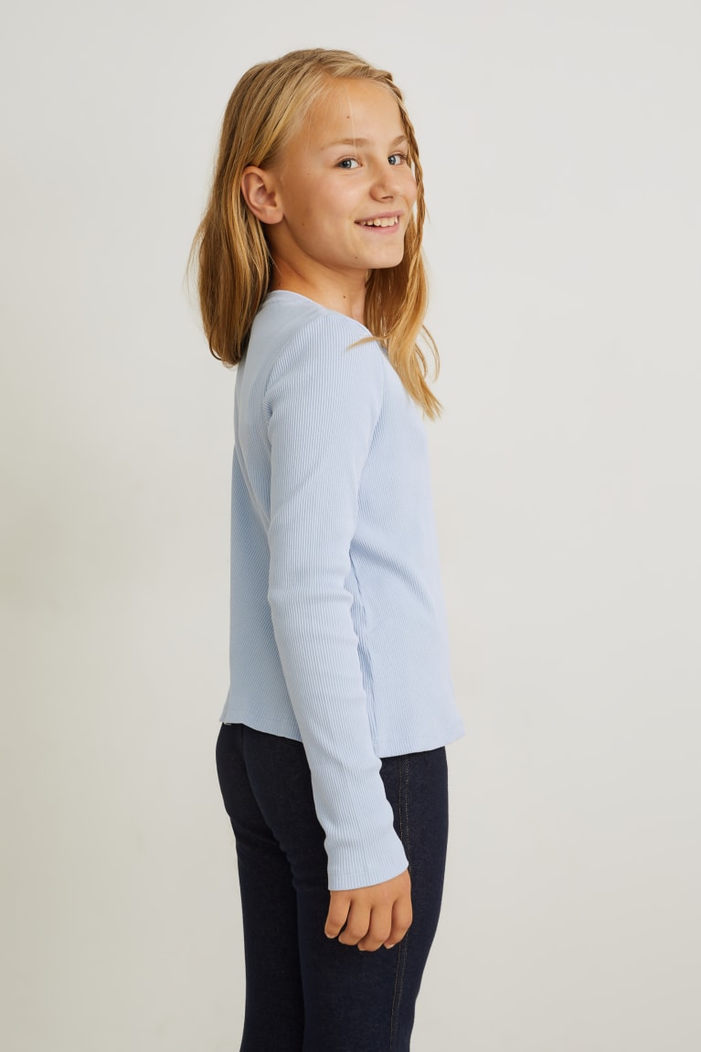  Bleu Clair Hauts C&A Long Sleeve - france NVE-9679294