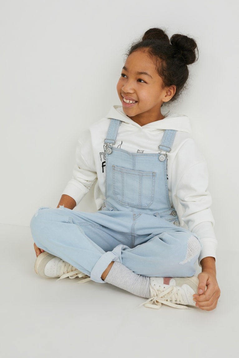  Bleu Bleu Clair Jean C&A Denim Dungarees - france FNZ-0727110