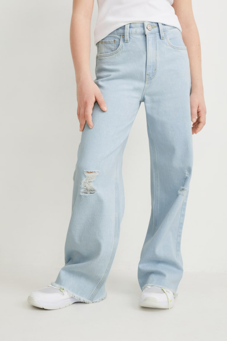  Bleu Bleu Clair Jean C&A Larges Leg - france ODL-0123741