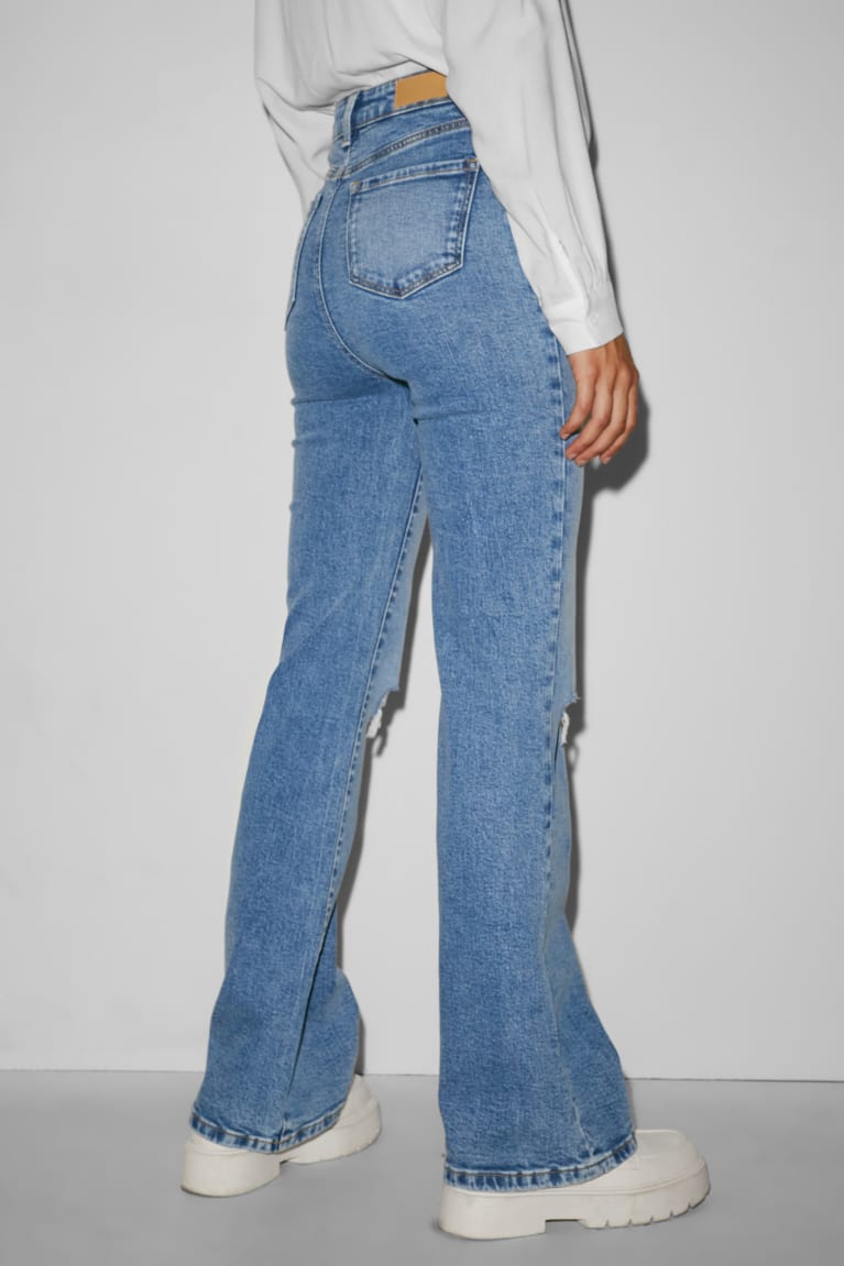  Bleu Bleu Clair Jean C&A Clockhouse Flared High Taille - france PPA-6993793