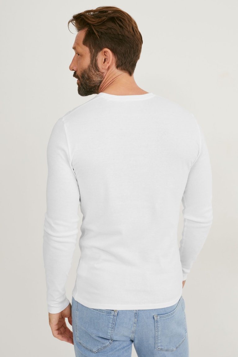  Blanche Hauts C&A Long Sleeve Organic Coton - france NRO-0079708