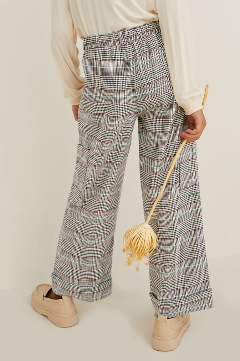  Beige Pantalons C&A Check - france MRA-6538347