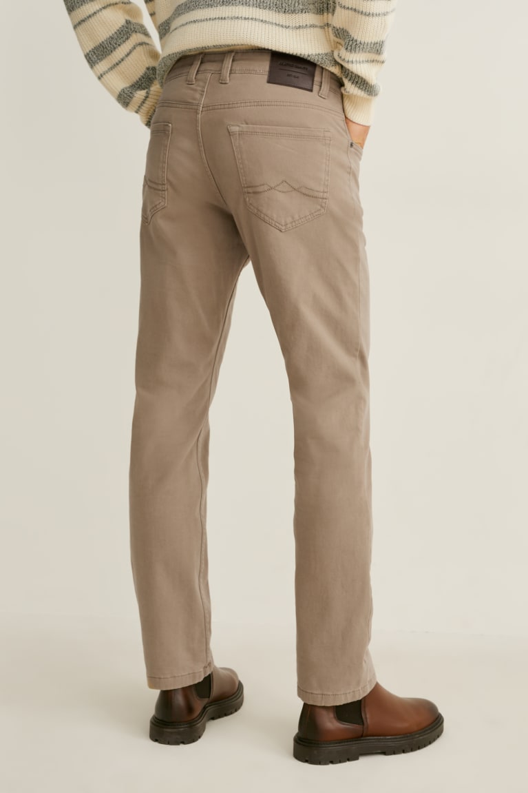  Beige Pantalons C&A Thermal Regular Fit Lycra - france POA-5325459