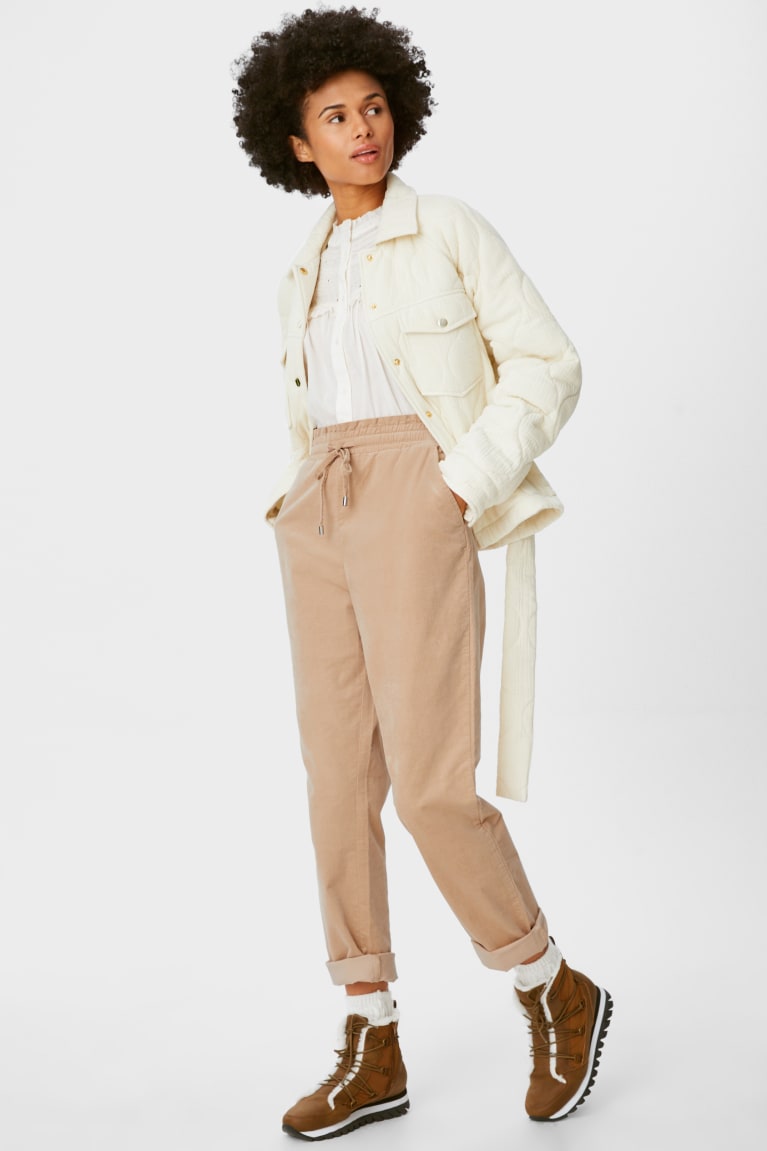  Beige Pantalons C&A Corduroy Relaxed Fit - france OWW-9542448