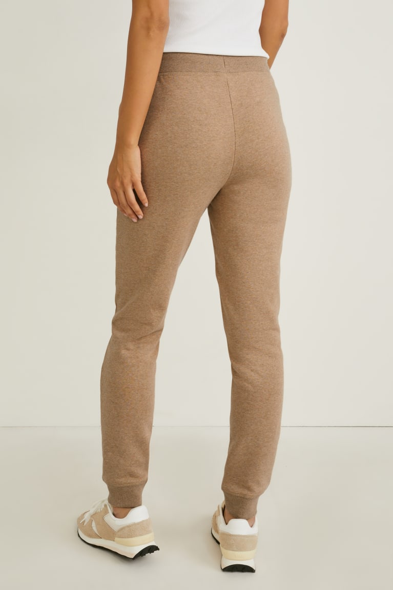  Beige Pantalons C&A Joggers Organic Coton - france XKM-3364399