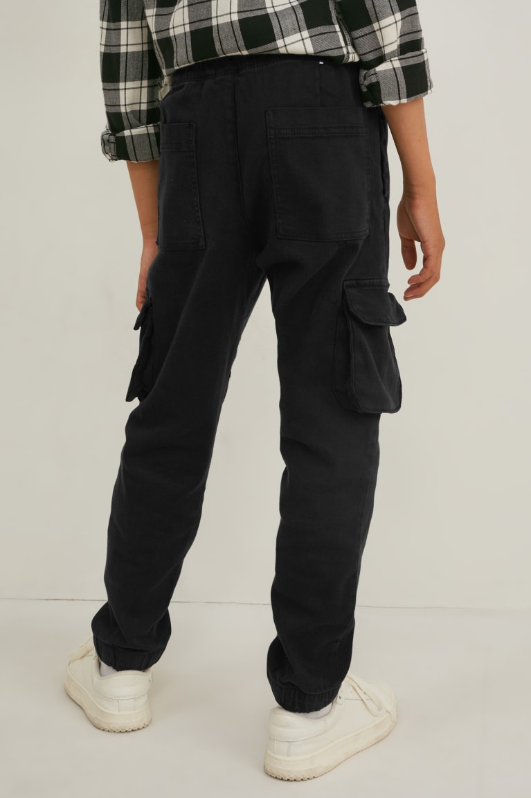  Noir Pantalons C&A Cargo - france YCH-4904185